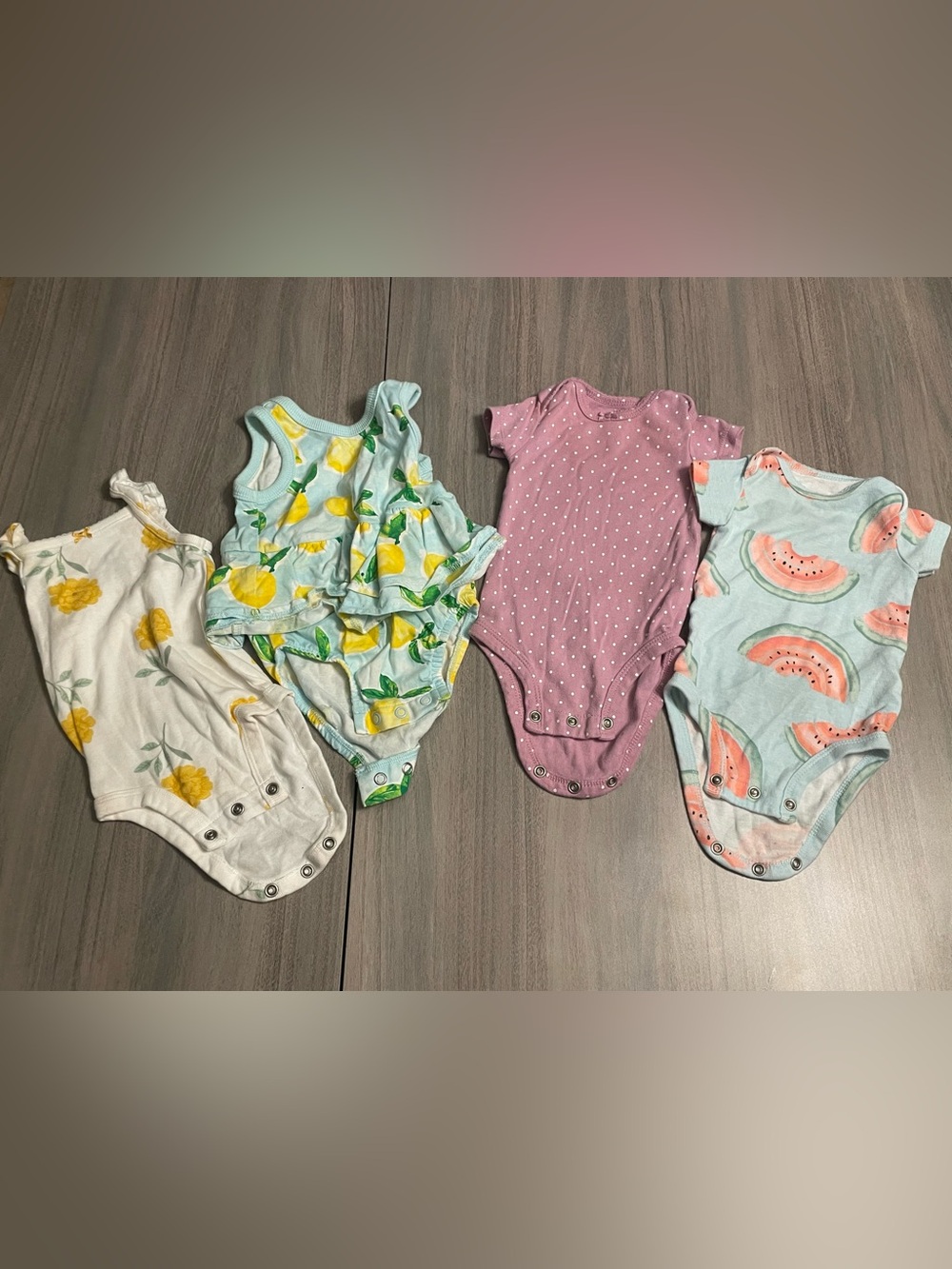 Cute & Casual 3-Month Onesie / Bodysuit Lot – Set of 4